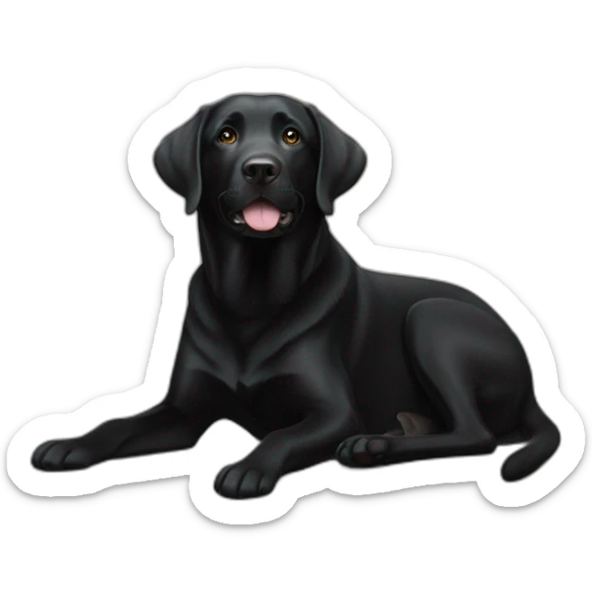 Black Labrador retriever sticker