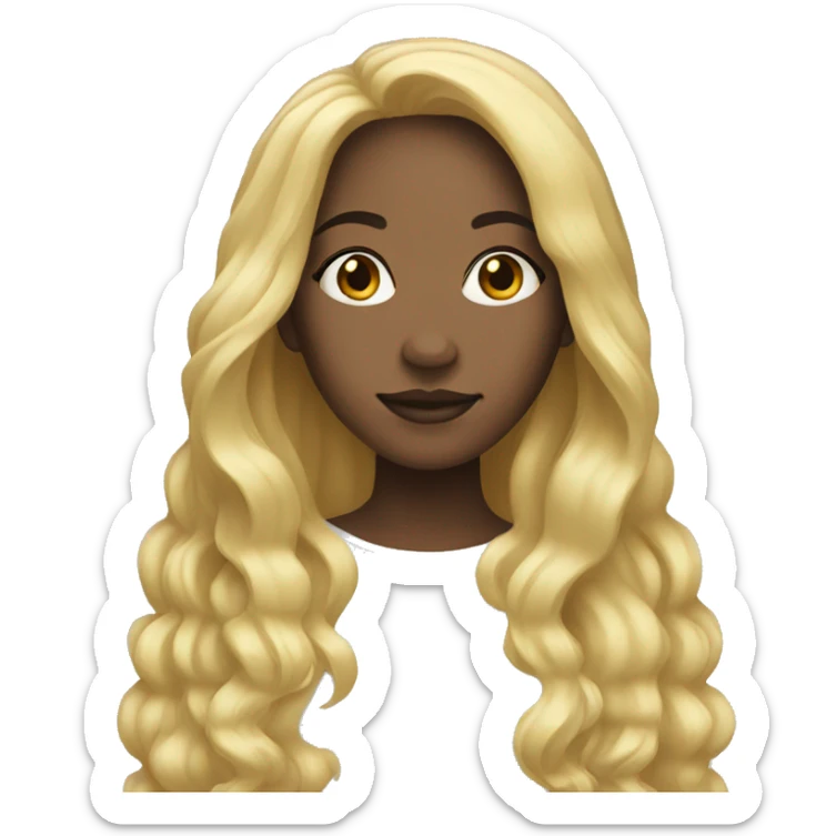 Black woman with Blonde long hair woman  sticker