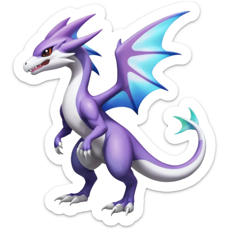 Shiny Noivern-Latios-Marowak-Lugia-Fakémon-hybrid-creature (full body)  sticker