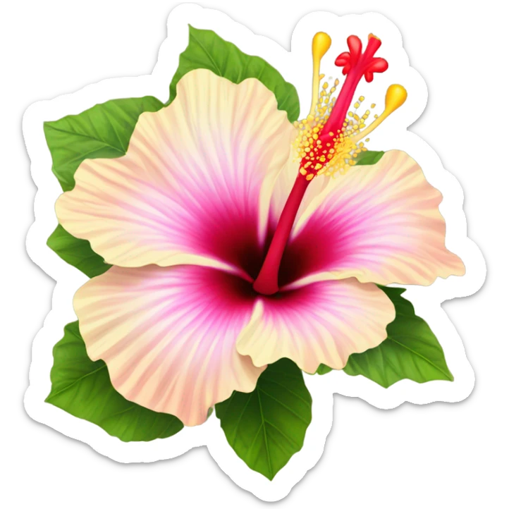 hibiscus flower sticker