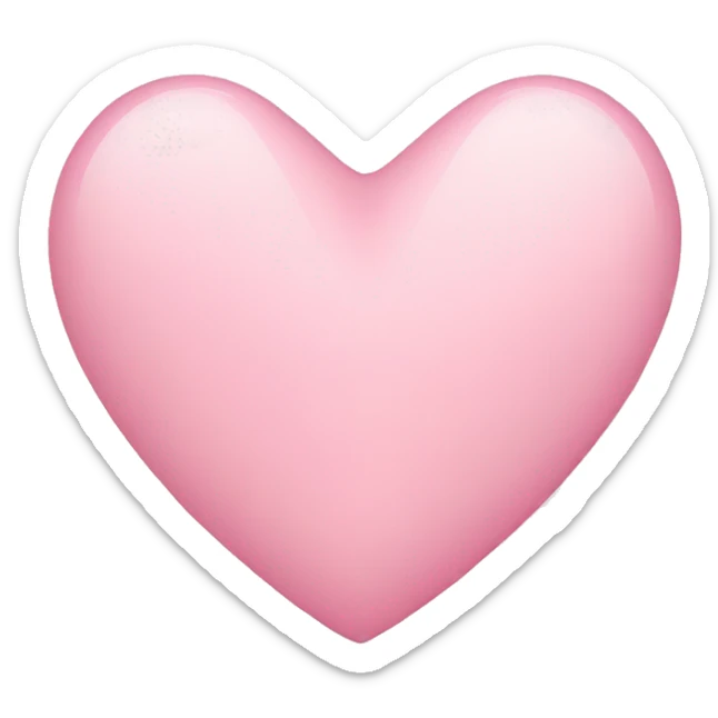 light pink heart sticker