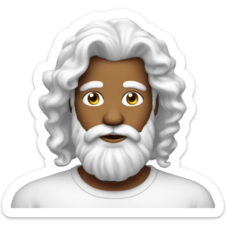 Can you create a gay Santa emoji. His hair is long and Lucious and curled and so are his lashes. He has big pouty lips too sticker