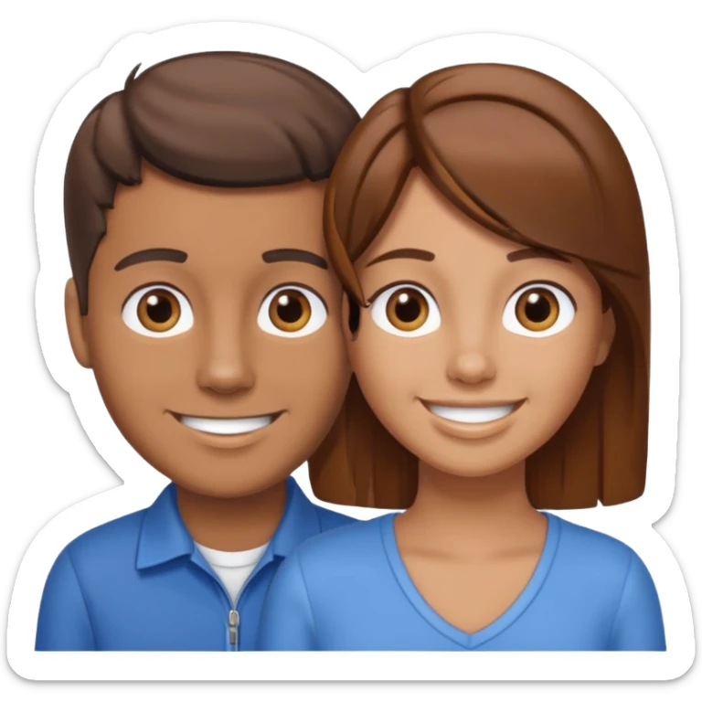 bluey bingo and a girl with brown hair brown eyes and tan sticker