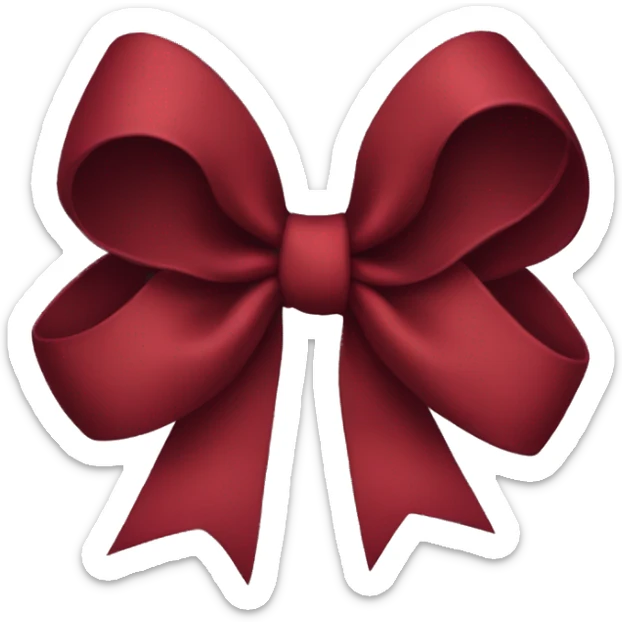 dark red bow sticker