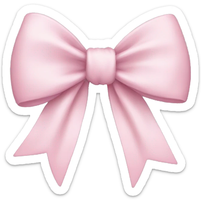Light pink bow sticker