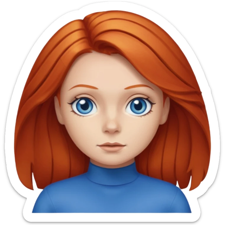 Ginger Spice with blue eyes sticker