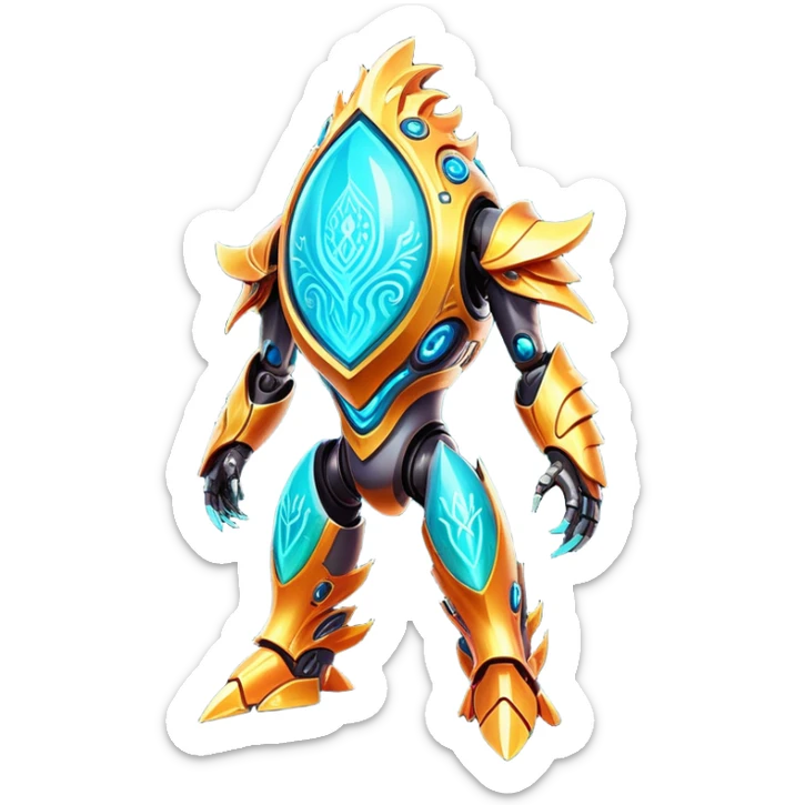  Epic legendary warm-colored fir fiery sunny rare glowing mechanical Shiny sparkly transparent bioluminescent luminescent vibrant bright pastel dark exotic iridescent colorful gradients futuristic modern metallic glossy glittery fantasy-cyber-Fakémon-Vernid-creature sticker