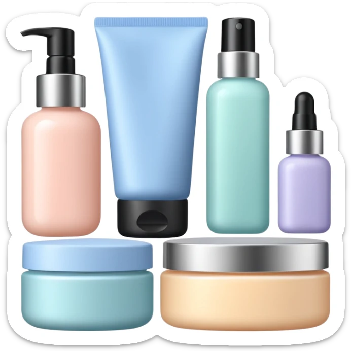 puedes crear un sticker de products de skin care que se vena aesthetic sticker