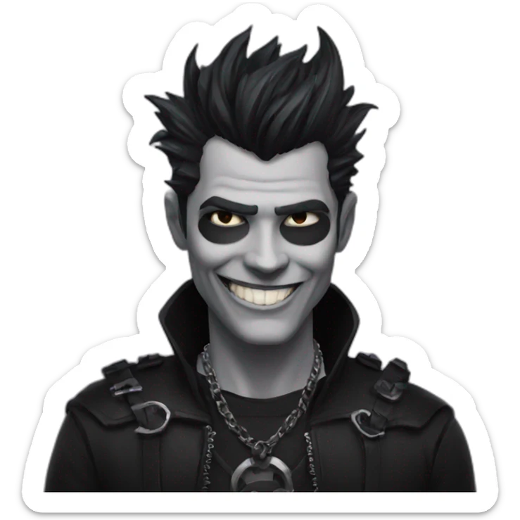 happy-goth-man sticker