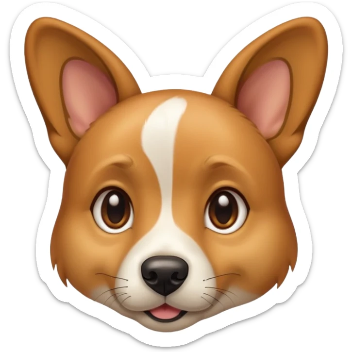 Vira lata caramelo claro pelo todo caramelo claro homogenio, de orelha em pé e pelo bem curto  sticker