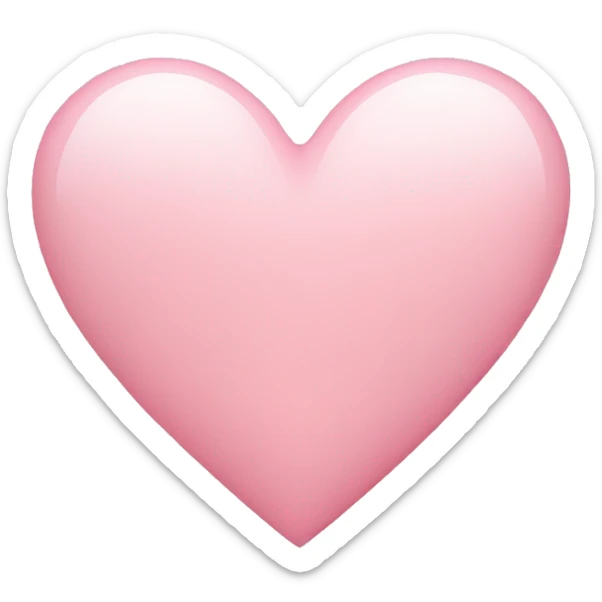 light pink heart sticker