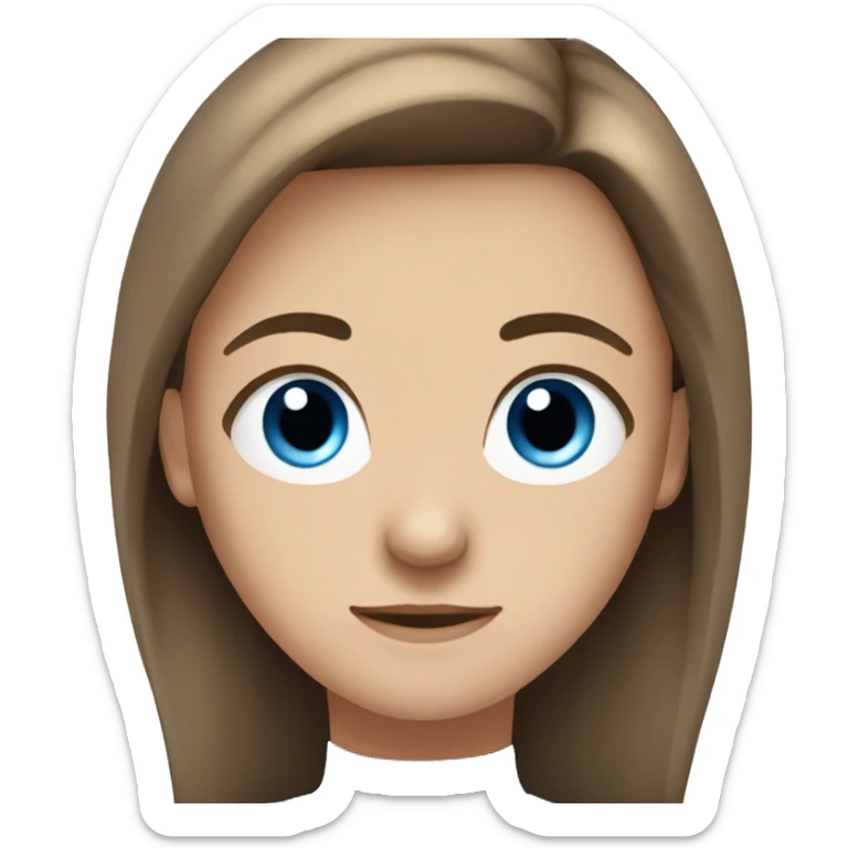 16 year old teenager who has brown hair and blue eyes sticker