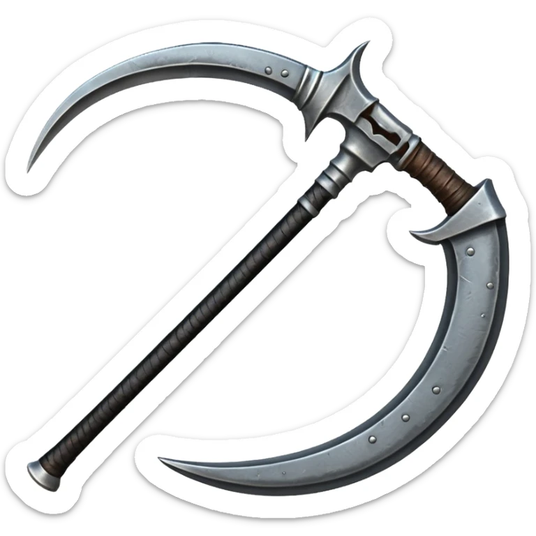 Give me the emoji reguler of the grim reaper scythe i want it to have same textures as this 😁⚰️ sticker