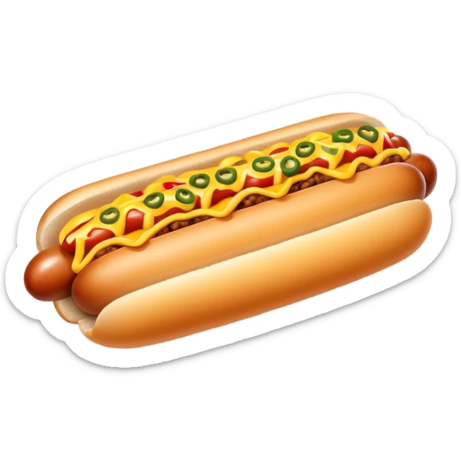 chili cheese coney hot dog sticker