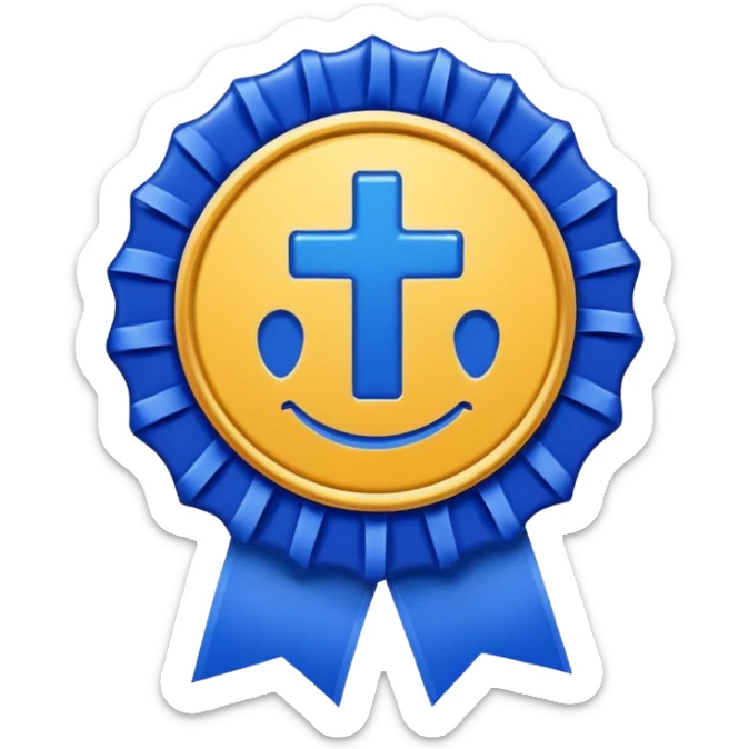 A high-resolution 3D emoji of a social media verification badge. A vibrant royal blue circular seal (hex #405DE6) with jagged, ribbon-like edges and a crisp white checkmark in the center. The style is glossy and slightly raised, featuring soft studio lighting on a clean white background." sticker