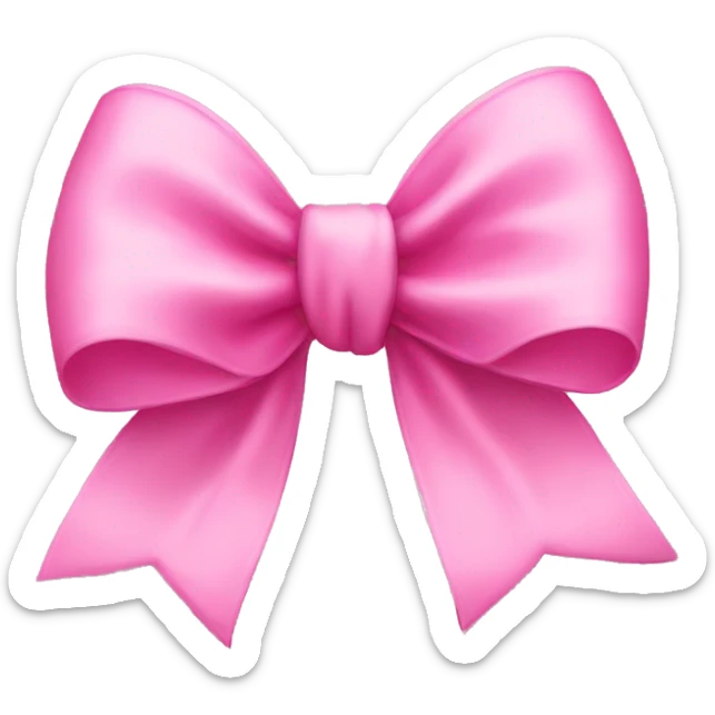 Pink bow sticker
