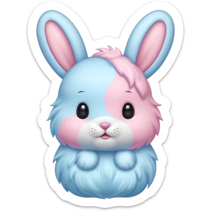 Cotton candy bunny cute :3 sticker