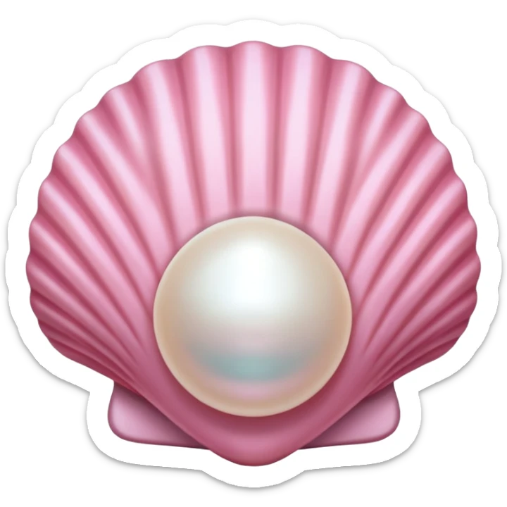 A shell has a nice pearl, the color of the coincidence is a baby pink, and the pearl is a pearl color sticker