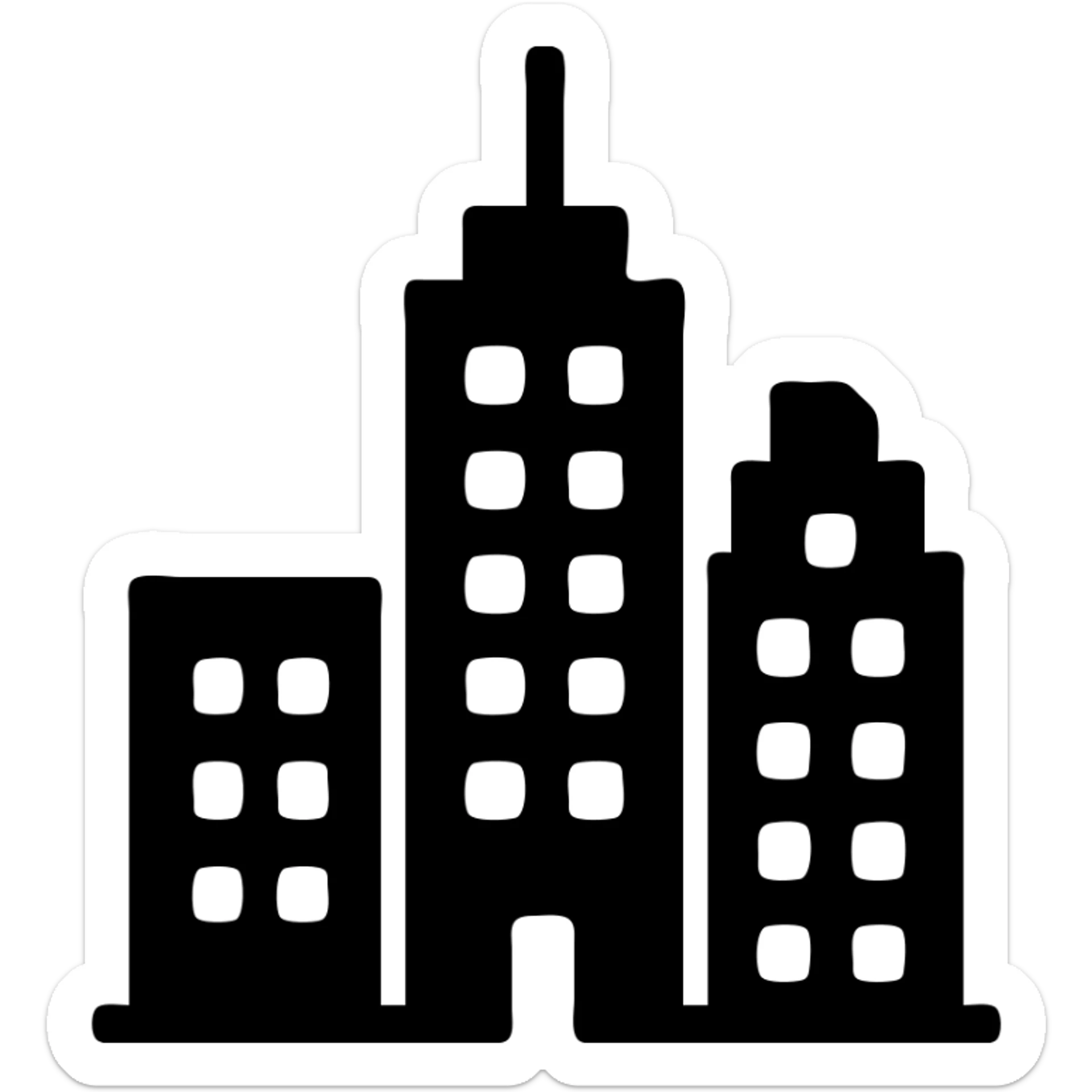 городская архитектура здания высотки sticker