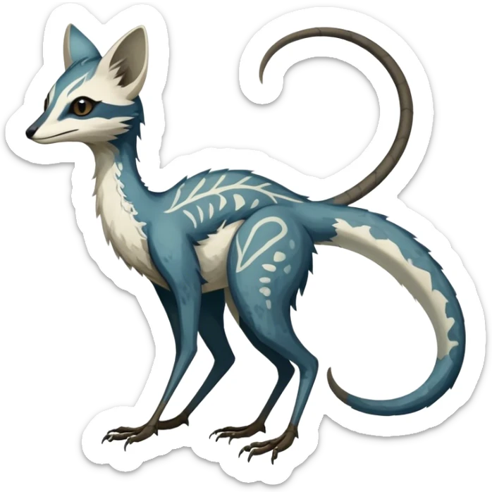 Modern Realistic Rare Fantasy Vernid-Trico-species by LiLaiRa full body sticker
