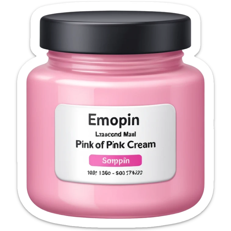 pink body cream  sticker
