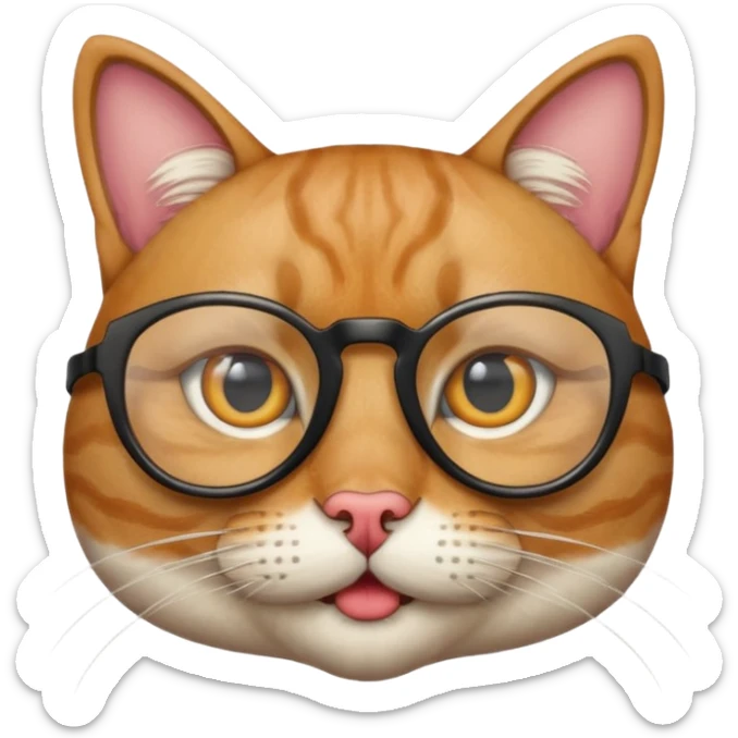 cat wearing funny glasses with a fake nose and moustache sticker