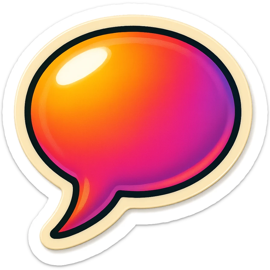 speach bubble sticker