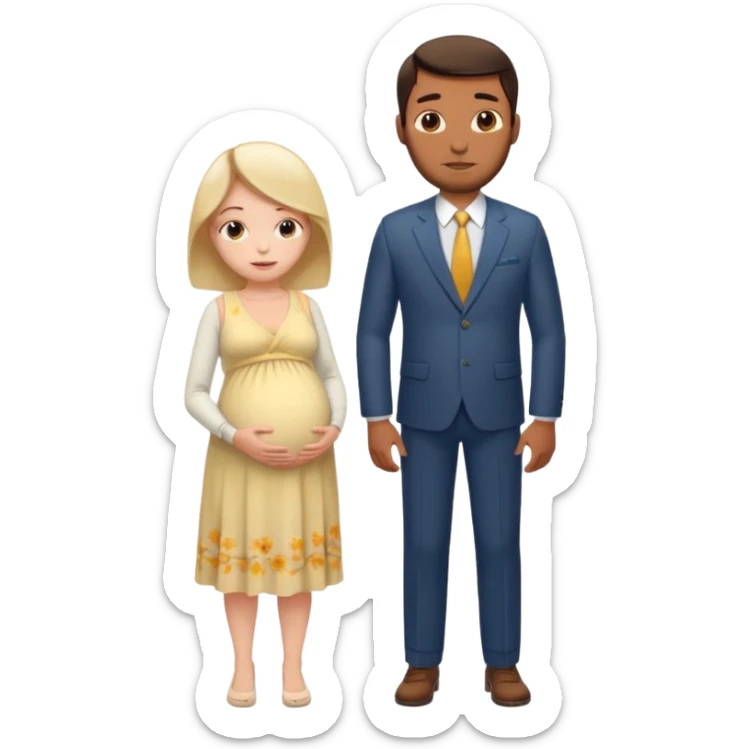 pregnant woman being burned in the face of a very handsome man sticker