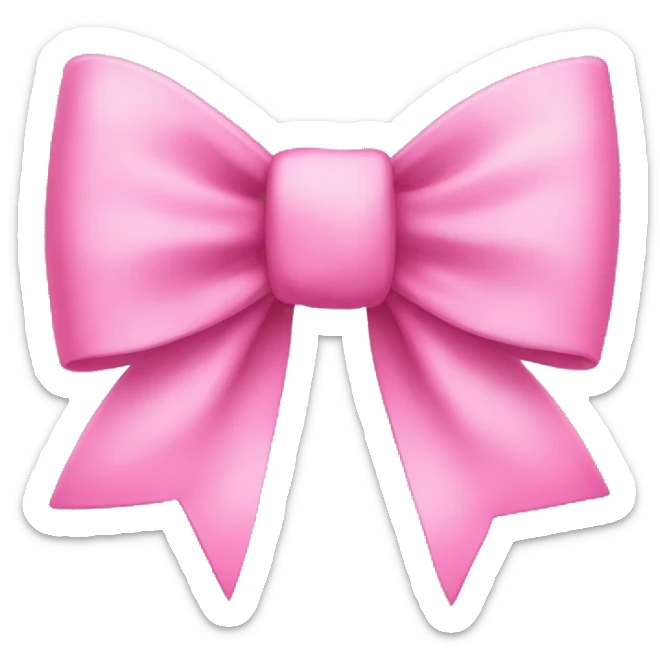 Pink bow sticker