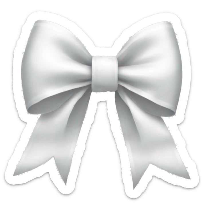 white bow sticker
