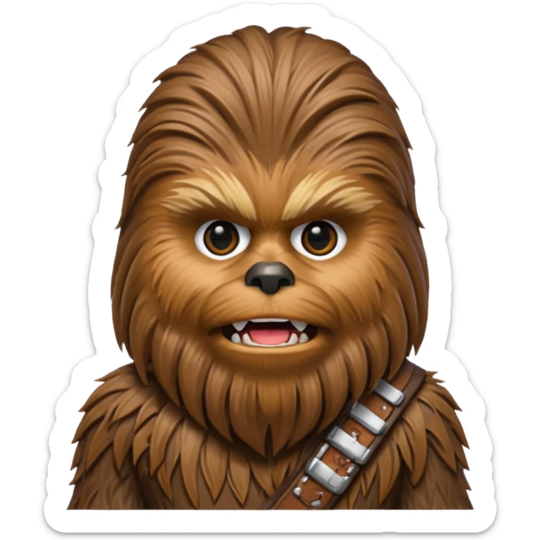 pero la cara de chewbacca en formato png con menos detalle sticker