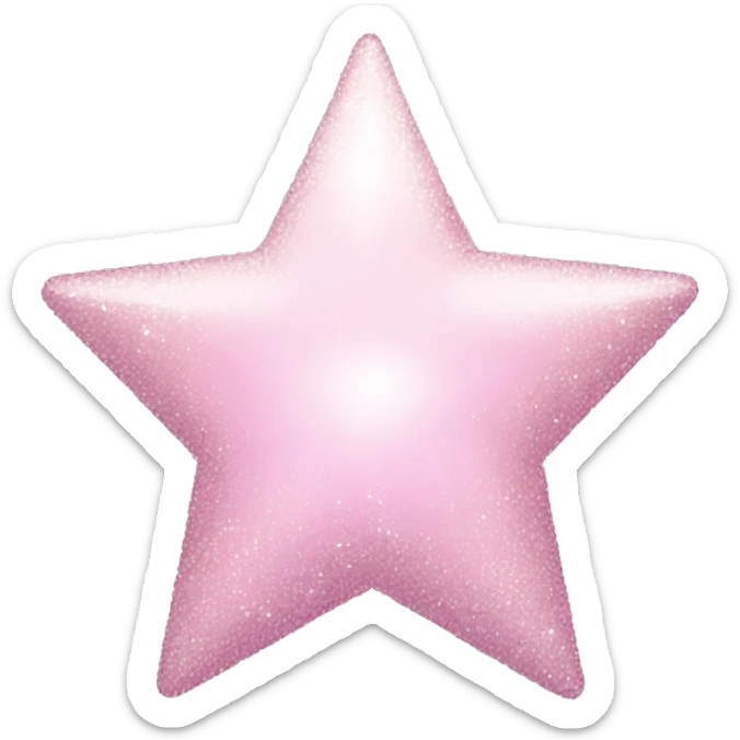 pale pink star sparkle sticker
