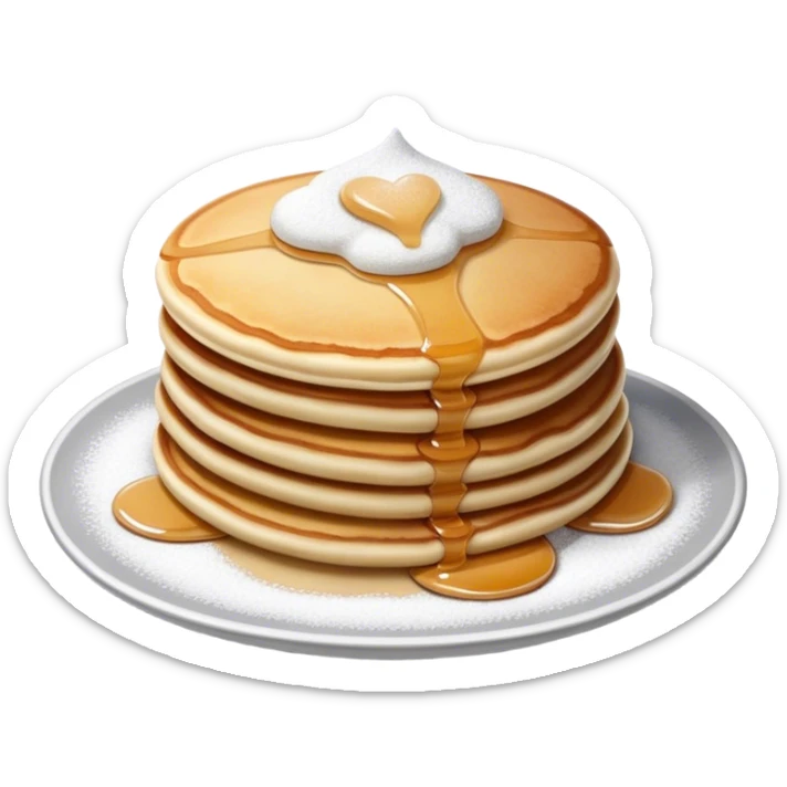 Poffertjes Cinematic Realistic Poffertjes Dessert Emoji, depicted as small, fluffy Dutch pancakes dusted with powdered sugar, rendered with lifelike textures and warm, inviting lighting. sticker