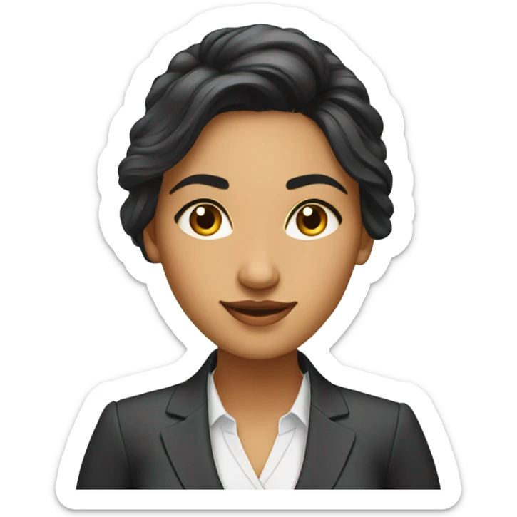 youn business women from india with open hair sticker