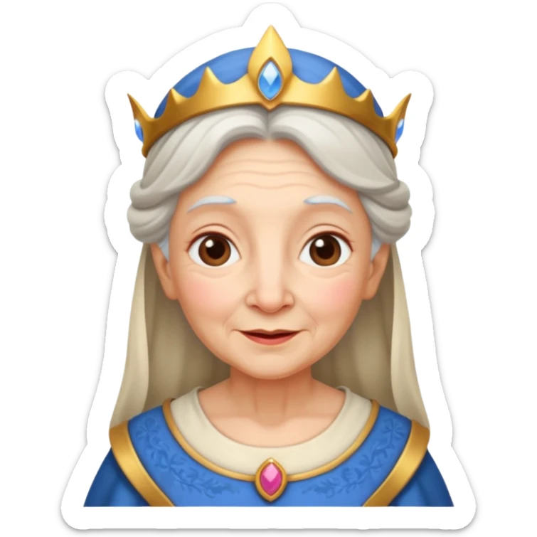 The kind and amiable grandmother in medieval fairy tales sticker