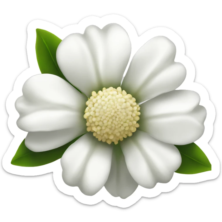 white flower sticker