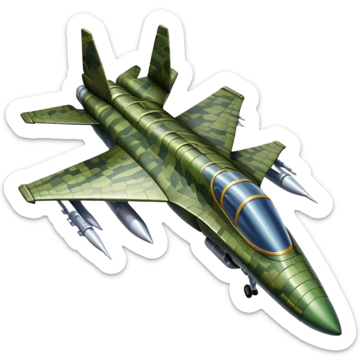 Crocodile with a body of a fighter jet Crocodile with a body of a fighter jet  sticker