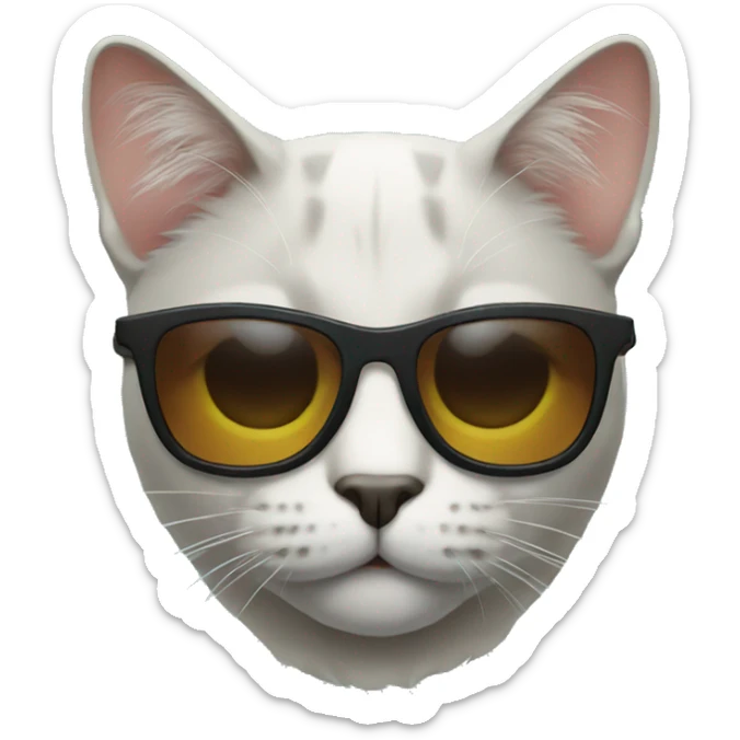 Cat with sunglasses sticker