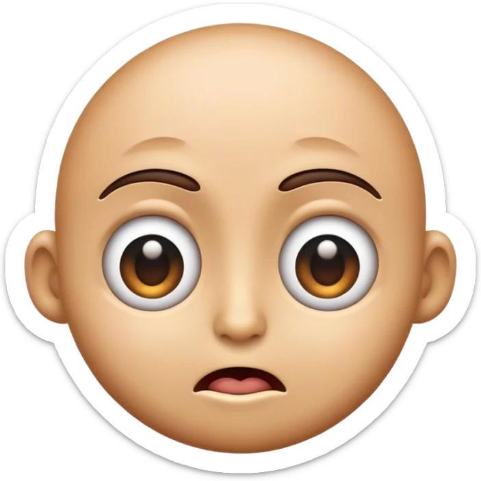 emoji with eyes popping out of head like a cartoon character sticker