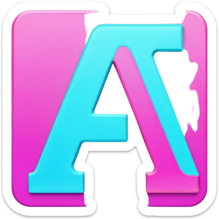 The letter A is designed in the Vape style (Vape theme) with dimensions of 512 by 512 sticker