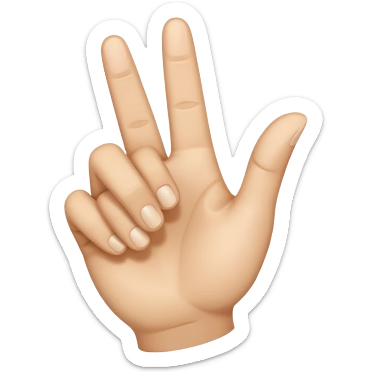 I want an emoji that looks like these👌🏻🤏🏻but i want that the the middle vinger touches the tumb and the other vingers dont. Can you do the Oke sign but than with de middle vinger sticker