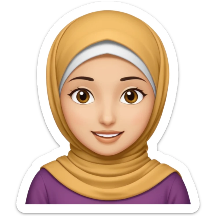 Hijabi girl toptop pask sticker