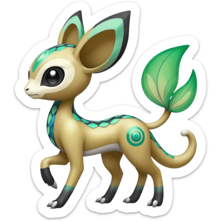 Meloetta-Inteleon-Gabite-Trico-Pokémon-Fakémon-fusion-hybrid-creature sticker