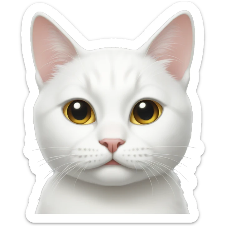 white cat sticker