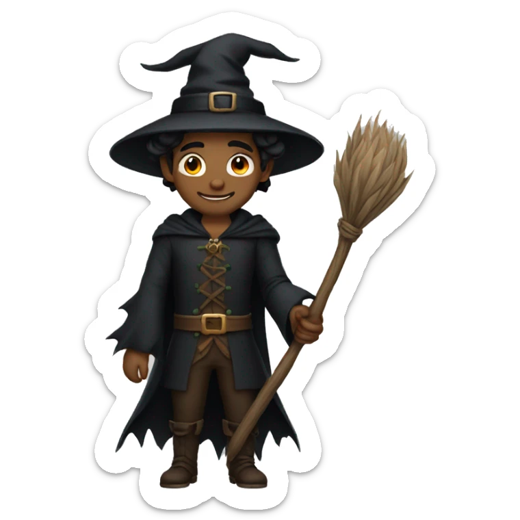 handsome man witch sticker