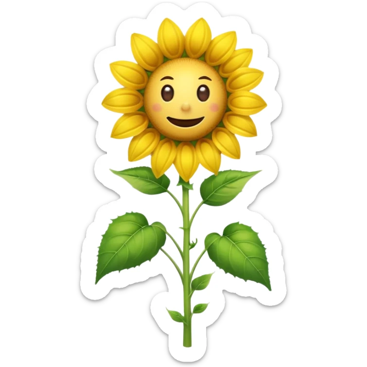 An exact  picture of the sunflower from Plants vs. Zombies sticker