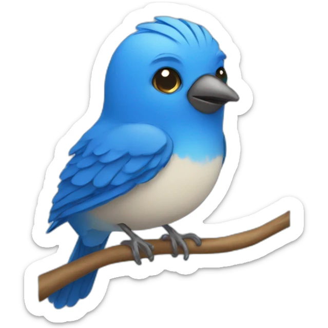 blue bird sticker