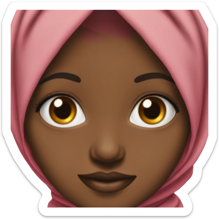 Photorealistic African Hijabi eyeroll sticker