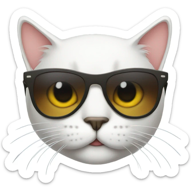 Cat with sunglasses sticker