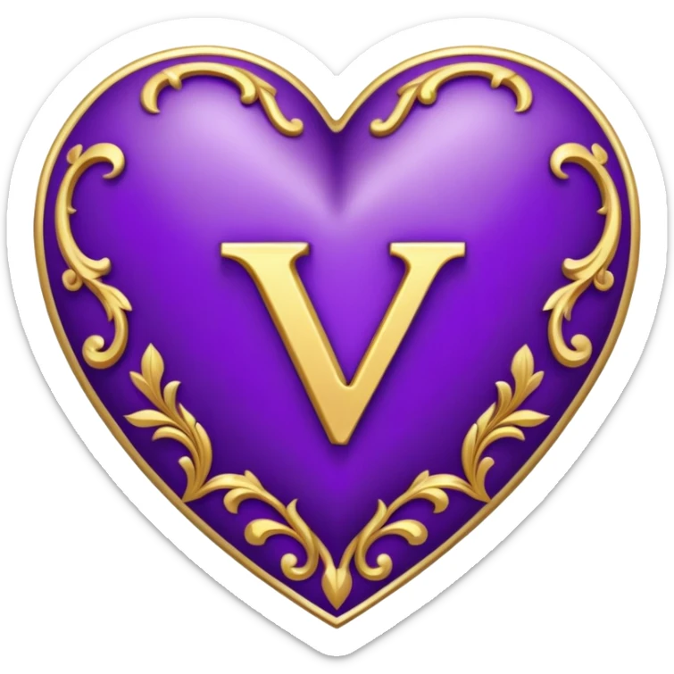 The golden Letter “Y” inside a Purple Heart sticker